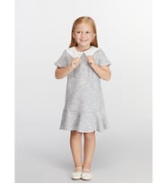 LCW Kids Mavi Bebe Yaka Kız Çocuk Elbise