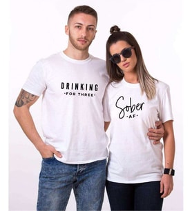Tshirthane Sober Drinking Sevgili Kombinleri Tshirt Kombini (Tek Ürün Fiyatıdır.)