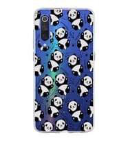 Xiaomi Mi 9 Uyumlu Kapak Panda Tasarımlı Şeffaf Silikon Kılıf