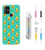 INFINIX Hot 8 9 10 11S Hot 10 Play 10T Kılıf Kablo Koruma Spiral Silikon Oynayan Avokadolar 1770