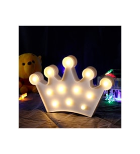3D Dekoratif Pilli Kraliçe Tacı Model Led Masa ve Gece Lambası GO-53-vice 02119