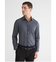LCW BUSINESS Antrasit Slim Fit Uzun Kollu Poplin Erkek Gömlek