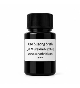 Cao sugong çin mürekkebi, kaligrafi, hat, çizim, fırça mürekkebi siyah ink 28ml-1 Ad