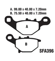 Ön Fren Disk Balatası Sfa396 Suzuki An 125(1995-2000) - Address 110(2015-2016)