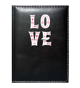 PROMOSYON DENİZİ  I LOVE YOU 3 GÖRSELLİ SİYAH RUHSAT KABI