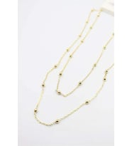Top Zincir Kolye-90cm - Altın