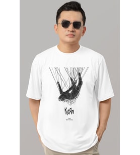 Tasarım Korn Rock Metal Müzik Grubu Baskılı Unisex Oversize Tişört