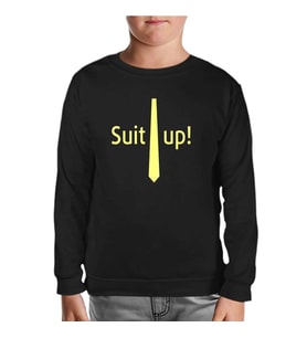 How I Met Your Mother - Suit Up Siyah Çocuk Sweatshirt