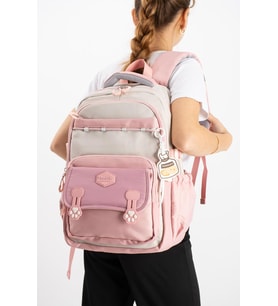 Ventis Unisex Okul Çantası Ortaokul Lise Sırt Çantası 43*30 Cm Su Geçirmez Kumaş Çok Cepli Vnt1-F