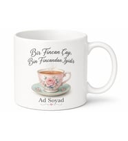Çay Molası Temalı Ofis Kupası Hediye Bardak Baskılı Kupa