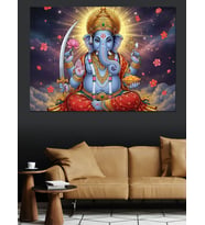 Hint Tanrısı Ganesha Dini Sanat Dekoratif Kanvas - Mdf Ahşap Tablo
