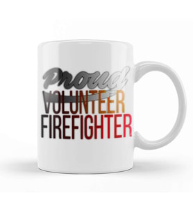 Proud Volunteer Firefighter Firefighting Kupa Bardak Porselen