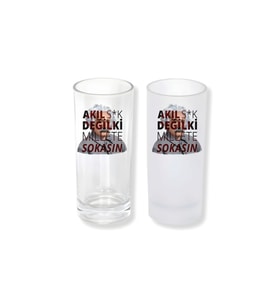 Ghostbastır Design Komik Sözlü Buzlu / Buzsuz Seçenekli Rakı Bardağı – 1 Adet Şık Sunum Bardağı 092