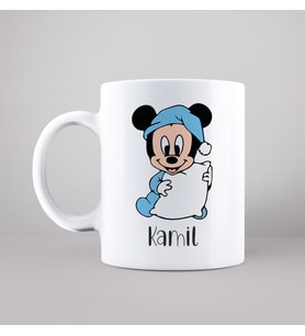 Bebek Mickey Mouse Tasarımlı Kupa Kişiye Özel