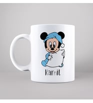Bebek Mickey Mouse Tasarımlı Kupa Kişiye Özel