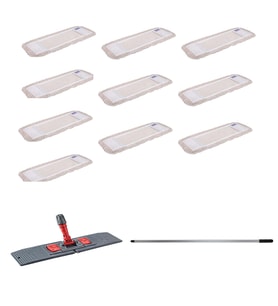 Tablet Palet Nemli Yedek Mop Takımı Seti - 10 Ad 50 Cm. Nemli Mop + Katlanır Aparat + Metal Sap
