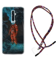 Oppo Reno 2Z 4 Lite 4 Pro 5 6 7 A31 Kılıf Boyun Asklı Rasta Silikon Astronot Smoke 1769