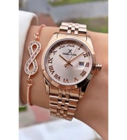 Daniel Klein MRD12107 Rose Gold Renk Kadın Kol Saati Bileklik Hediyeli