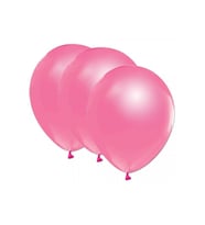 Metalik Balon Pembe 10 Adet