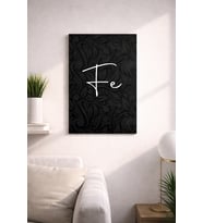 FE YAZILI SADE ZARİF DETAYLI  MDF TABLO (27X18)