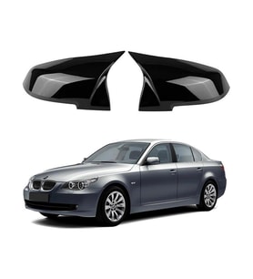 Bmw E60 5.seri 2003-2010 Uyumlu  Batman Parlak Siyah Ayna Kapağı