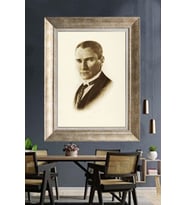 Gümüş Çerçeveli Atatürk Tablo za226