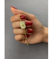 Kutup Yıldızı Altın Kaplama Gümüş Kadın Bileklik