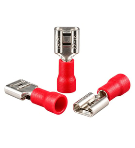 Powermaster PM-39067 0,5-1,5Mm2 Kesit 20X7x5mm Soket Kırmızı İzoleli Kablo Pabucu (100'Lü Paket)