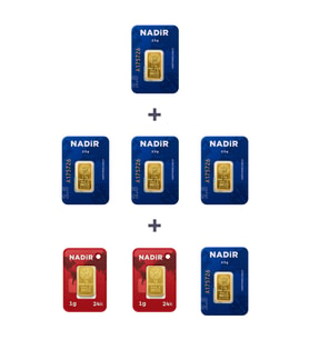 Nadir Gold 24 Ayar 14,5 Gram Külçe Altın (5 Adet 2,5 Gram Külçe Altın + 2 Adet 1 Gram Külçe Altın )