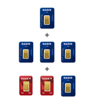 Nadir Gold 24 Ayar 14,5 Gram Külçe Altın (5 Adet 2,5 Gram Külçe Altın + 2 Adet 1 Gram Külçe Altın )