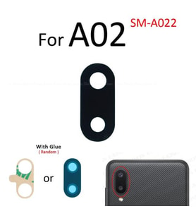 Tkgz Samsung Galaxy A02 Arka Kamera Camı Lens Yapışkanlı