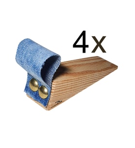 Barış Dizayn Premium Mavi Jean Kot Kapı altlığı kapı stoperi stopper kapı durdurucu (4lü paket)