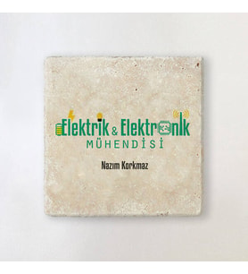 Kişiye Özel Elektronik Mühendislerine Özel Taş Bardak Altlığı