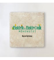 Kişiye Özel Elektronik Mühendislerine Özel Taş Bardak Altlığı