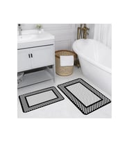 Rovigo Home Dijital Baskılı 2'li Banyo paspas Takımı RVG5147 (Siyah)