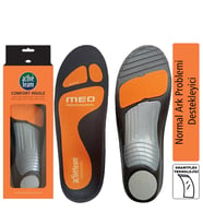 RN01  Ortopedik Koşu Ayakkabı Tabanlığı, Düz Tabanlık, İçe Basma Topuk ve Metatarsal Destekli Tabanlık (Turuncu)