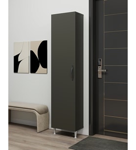 Kapı Arkası Tek kapaklı 5 Raflı Çok Amaçlı İnce Organizatör Banyo Mutfak Kiler Ardiye Boy Dolabı