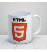 Html 5 Tasarımlı Kupa Bardak (Çok Renkli)