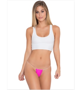 Tegan Fantazi Şefaf Lastikli Pembe String Tanga TG271301