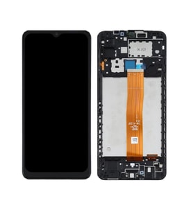 Samsung Galaxy A12 A125F ile Uyumlu Oled Ekran Dokunmatik Çıtalı (Siyah)