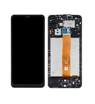 Samsung Galaxy A12 A125F ile Uyumlu Oled Ekran Dokunmatik Çıtalı (Siyah)