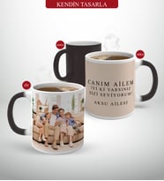 BK Gift Kişiye Özel Kendin Tasarla Sihirli Kupa Bardak