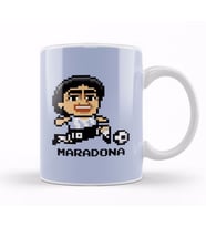 Diego Maradona Pixel Character Kupa Bardak Porselen