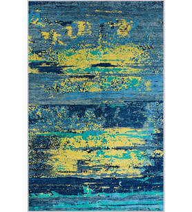 Eliana Home Baskılı, Yıkanabilir Kaymaz Taban Salon Halısı LNA1078 100x150 cm (Mavi)