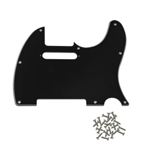 Telecaster Uyumlu Elektro Gitar Pickguard 8 Delikli Düz Siyah