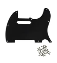 Telecaster Uyumlu Elektro Gitar Pickguard 8 Delikli Düz Siyah