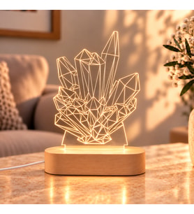 Kristal Tasarımlı Gece Lambası