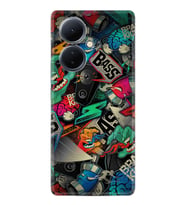 Vivo V29 Lite Kılıf Desenli Silikon Platinium Series Bass 1886