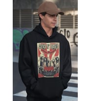 Guns N' Roses Rock Metal Baskılı Unisex Oversize Müzik Grubu Hoodie