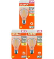 (3 Adet) Osram 6,5W (60W) 2700K (Sarı Işık) Dim Edilebilir E27 Duylu (Kalın Duy) Led Şeffaf Ampul